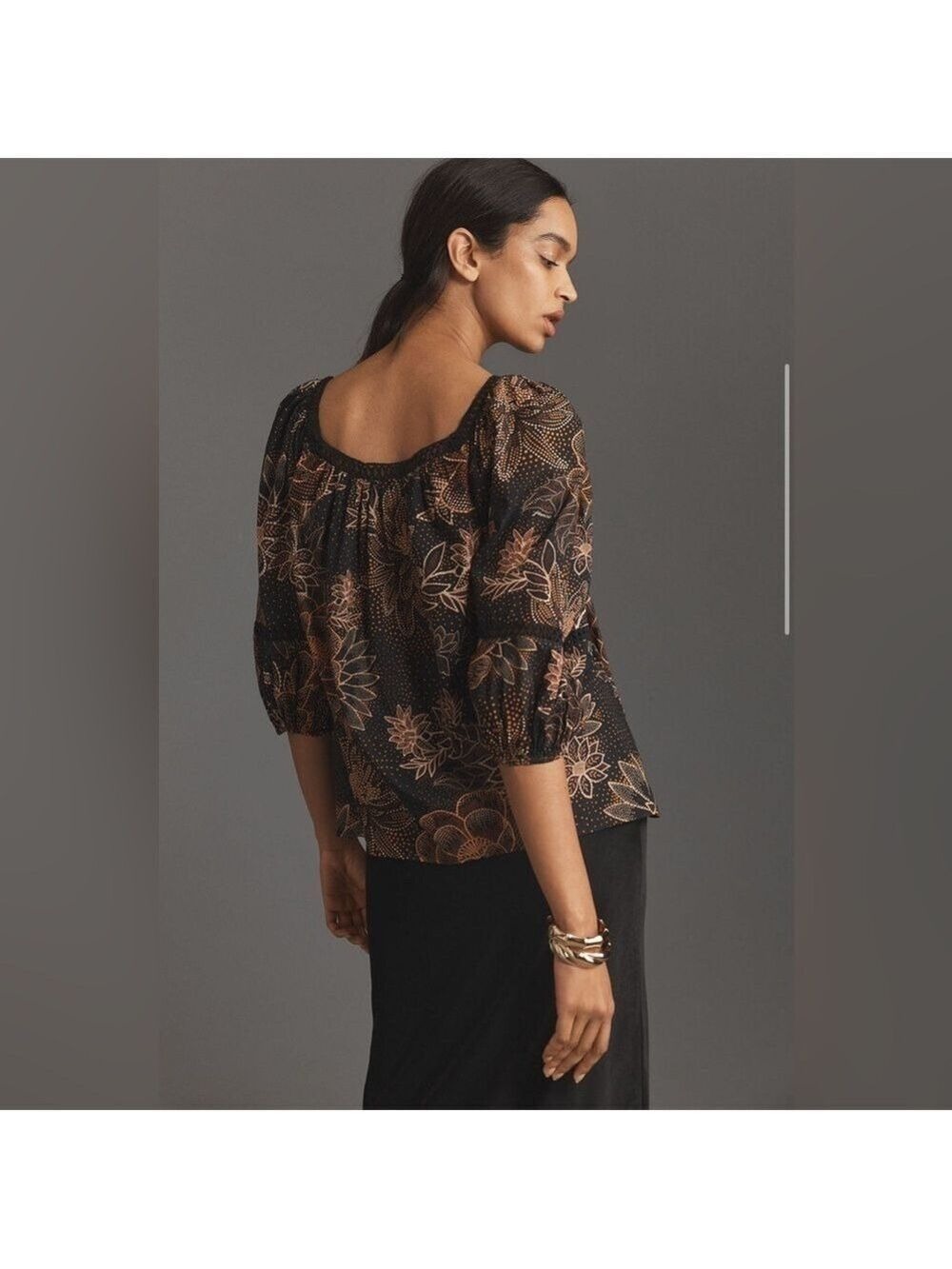Farm Rio Lace Inset Peasant Blouse - Picture 3 of 9
